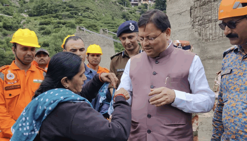 Touched by her warm gesture, Dhami bowed to her with folded hands, saying it was a very "special blessing" for him.