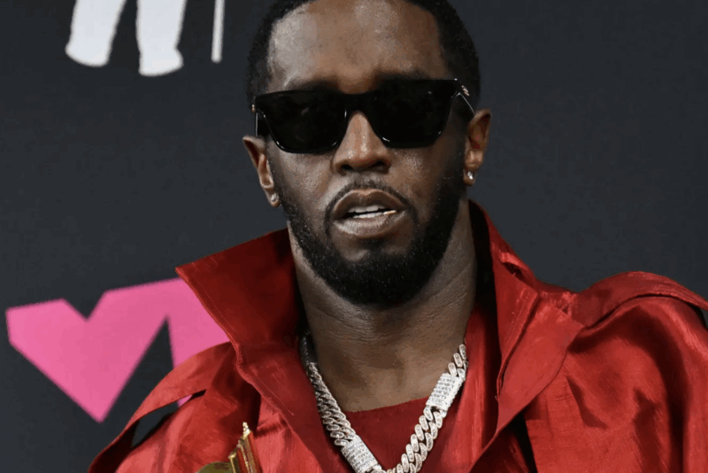 Sean "Diddy" Combs gestures in the press room during the MTV Video Music Awards at the Prudential Center in Newark, New Jersey, on September 12, 2023.AFP via Getty Images