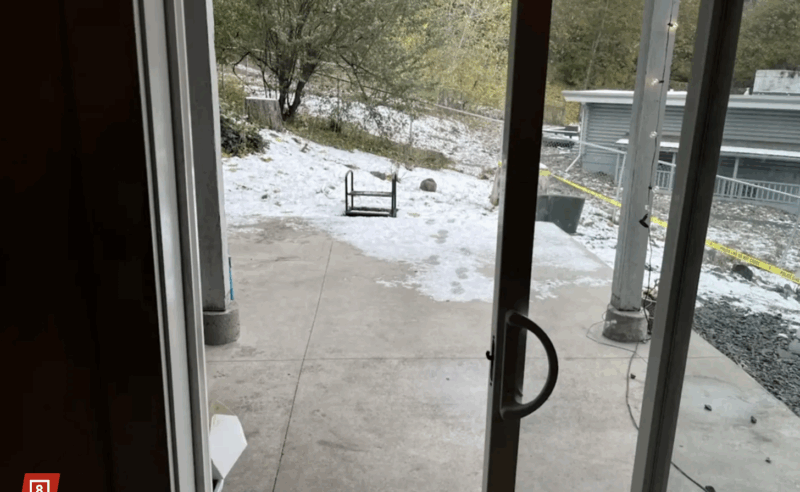 An open sliding glass door that Kohberger used to enter the home, according to reports.Moscow Police Department