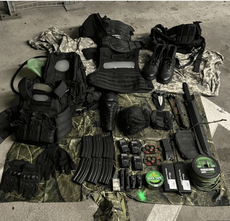 Prosecutors say they found a stun gun, knives, and a sword in his carCredit: Orange County Sheriff's Department