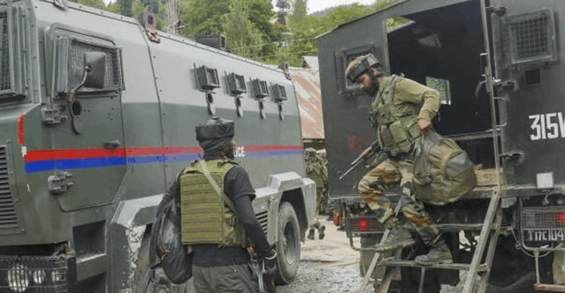 A representative image of army personnel during an encounter with terrorists. Credit: PTI
