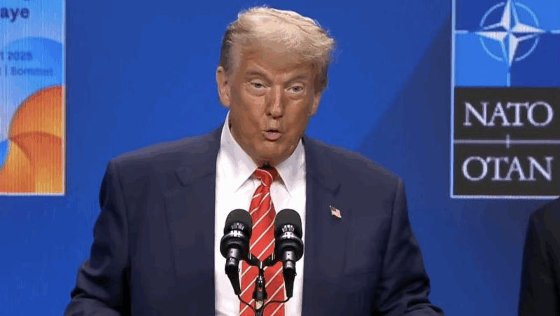 US President Donald Trump At A Recent Media Outing Where He Criticized European Officials Over Russian Oil. | Donald Trump File Photo